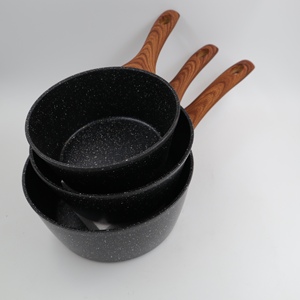 3 pezzi eco-friendly in marmo antiaderente in alluminio pressofuso Set padella a induzione compatibile per la moderna cucina casalinga - Product Image 4