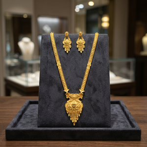 Wholesale Fashion 14K 18K 24K Micro Gold <b>Long</b> Jewelry Set, Traditional <b>Long</b> Jewelry Set, Brass Micro Gold Forming <b>Long</b> <b>Necklaces</b> - Product Image 4