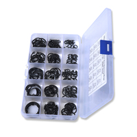 BAJUTU 180pcs C-Clip External Retaining Ring Assortment Kit 65Mn Carbon Spring Steel Steel Opening Snap Circlip Set with Box