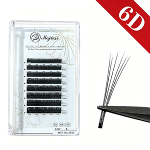 Ciglia Finte Mojiesi 0.07W 6D B C D, Morbide <span class=keywords><strong>e</strong></span> Dense, con Radici Resistenti allo Spargimento, per un Effetto a Fiore di Fiori - Product Image 6