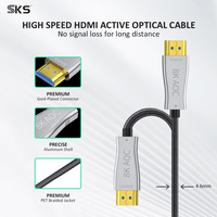 Câble optique actif 8K 60Hz 48 Gbps mâle-mâle avec coque en aluminium pour home cinéma, jeux, imprimante, caméra