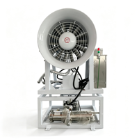 Canon à brouillard fixe de 60 mètres, souffleur haute pression, pulvérisateur d'eau pour le contrôle de la poussière, idéal pour les entrepôts de charbon, les carrières et les ports.