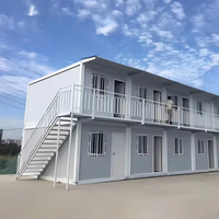 Maison préfabriquée à 2 étages, conteneur modulaire mobile de 40 pieds et 20 pieds, unités d'hébergement préfabriquées en conteneurs à vendre
