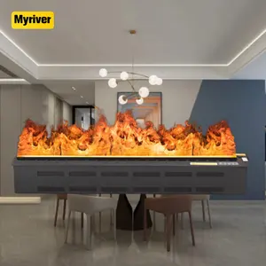 Myriver Realistic Portable Faux Holzofen Licht Log Effekt Feuer Flamme Einsatz Eiche Holz Mantel Ecke LED Kamin mit Heizung