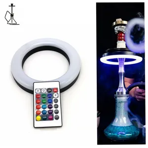 Anneau lumineux led pour shisha hookah, 16 couleurs, 6 pouces, nouvelle collection, tendance, haute qualité