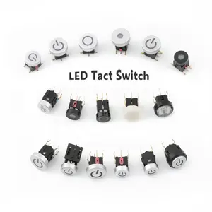 2*4/3*4/3*6/3.7*3.7/4*4/4.5*4.5/5.2*5.2/6*6/7*7/10*10/12*12 Mini Smt Smd Illuminated Led Tact Switches Tactile Switch