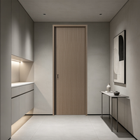 Porte intérieure moderne Tali en WPC et aluminium, insonorisée, pré-montée avec cadre et panneau, idéale pour chambre, appartement, rénovation de maison