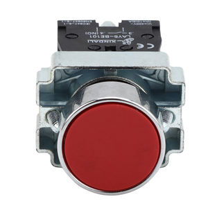 LAY5-BA45 industriel affleurant <span class=keywords><strong>bouton</strong></span> <span class=keywords><strong>poussoir</strong></span> rouge métal <span class=keywords><strong>ressort</strong></span> retour NO + NC 12V/220V tension maximale 10A courant maximal 22mm montage - Product Image 5