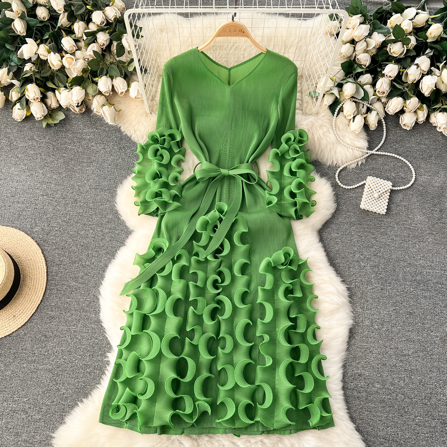 Wholesale Midi Evening Dresses Female Flanged Design Gown ocialite Long Party Dress,2 Pieces Wholesale Midi Evening Dresses Female Flanged Design Gown ocialite Long Party Dress,2 Pieces