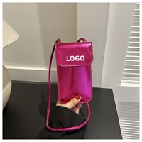 Sac à main pour téléphone portable en cuir miniature de haute qualité Étuis Pochette Logo personnalisé Sac à bandoulière en PU pour téléphone Sac à main tendance pour femmes Petit sac à bandoulière