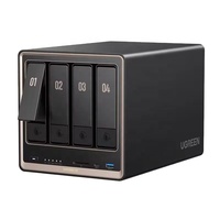 UGREEN NASync DXP4800 GT Plus NAS Desktop a 4 Bay con CPU AMD R2514, 8GB RAM DDR4, 4K 60Hz, 10GbE, Slot M.2 NVMe, Storage di Rete
