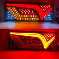 12/24V LED dynamique feu arrière de camion clignotant feux de freinage arrière lampe de signalisation de recul remorque camion Bus camping-car caravane