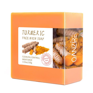 Jabón de Cúrcuma Orgánico Hecho a Mano, Lavado Facial con Cúrcuma y Vitamina C para Blanquear e Hidratar el Cuerpo - Product Image 5