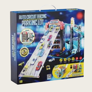 2025 vente en gros automatique piste course <span class=keywords><strong>Parking</strong></span> voitures électriques Garage Kits jouet avec 8 pièces alliage voiture jouets pour enfants garçons filles - Product Image 3