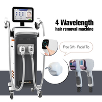 Traitement anti-chute de cheveux à la pointe de la technologie : Appareil d'épilation laser à diode à 4 longueurs d'onde avec barre laser américaine en cristal de saphir véritable et certification CE médicale