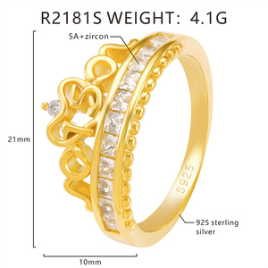 Bague en argent 925 FOXI, fabricant de bagues couronne de princesse et de reine, bague de promesse en CZ, bijoux pour remise de diplôme, commémorations et anniversaires, argent 925 - Product Image 3