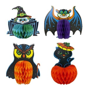 Decorazioni di Halloween: Pipistrelli, Zucche, Ornamenti di Carta a Forma di Pipistrello, Palline 3D a Nido d'Ape per Decorazioni Sospese per Feste - Product Image 3