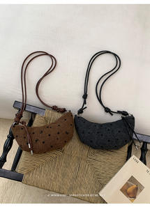 Nouveau Sac Croissant Printemps 2026 à Nœud et Pois pour Femme – Sac Messager Polyvalent Décontracté à Bandoulière Unique, Qualité Supérieure, Style Niche - Product Image 3