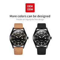 Montre-bracelet de luxe OEM personnalisée, logo personnalisé, étanche, quartz, montre verte Water Ghost pour hommes, boîtier en alliage - Vente en gros