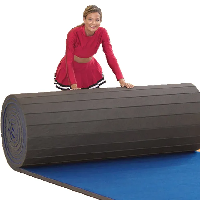 roll out wushu carpet bonded foam wrestling mat rhythmic gymnastics carpet cheer cheerleading floor mats for sale