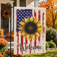 Drapeaux de jardin en gros, double face, imperméables, en polyester, pour extérieur, 30x45cm, impression numérique, décorations saisonnières bon marché