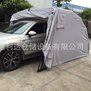 Folding Outdoor Parking Shed With PVC Coated Roof Portable Carport For Vehicle Protection - Product Image 1