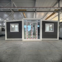 Conteneur maritime préfabriqué extensible de 20 pieds ou 40 pieds, maison à deux chambres pour salon, cuisine, bureau