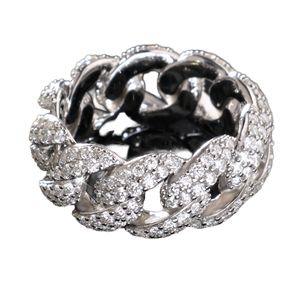 Anillos de Moissanita de Plata de Ley 925 Bañados en Oro, Diseño Personalizado al por Mayor, Estilo Hip Hop Cubano, Banda Eterna, Joyería Fina para Hombre - Product Image 1