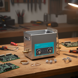 Nettoyeur à ultrasons 6L en acier inoxydable 304 avec commande par bouton, chauffage et minuterie pour bijoux, cartes électroniques et usage domestique - Product Image 2