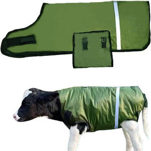 Calf Coat Military Green Waterproof Windproof Vest For Baby Calf <b>Warm</b> <b>Blanket</b> Insulated Polyester Material - Product Image 1