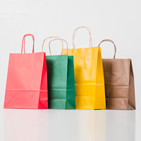 Hot <strong>Selling</strong> Restaurant Food Delivery Food Carry Takeaway Packaging <strong>Bag</strong> <strong>Kraft</strong> Square Paper <strong>Bag</strong> for Bakery Restaurants Supermarket