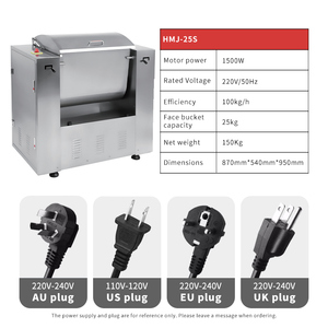Nouvelle machine <span class=keywords><strong>à</strong></span> pétrir la pâte commerciale en acier inoxydable de 1500 W, haute performance, multifonctionnelle, faible bruit, mélangeur de farine pour boulangerie - Product Image 2