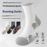 Chaussettes de sport respirantes pour hommes, grandes tailles, pour le printemps et l'automne, idéales pour la course, l'escalade et le basketball en extérieur