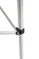 Table de camping en aluminium à plateau à lattes carrées, pliable, haute résistance 50 kg, couleur argent