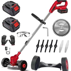 Elektrikli akülü ot Wacker, 3-in-1 küçük hafif itme çim biçme makinesi Lawn çim aracı, bahçe için çim makası ÇALI KESİCİ
