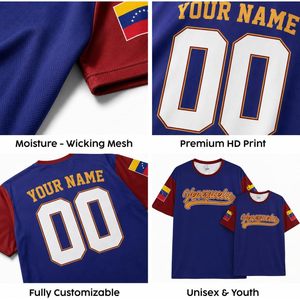 Camiseta de Fútbol de Venezuela Personalizada con Nombre y Número, Unisex, para Adultos, Impresión por Transferencia de Calor, Uniforme de Equipo, Regalo - Product Image 5