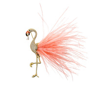 Broche d'oiseau de luxe TIANSHE haut de gamme, à plumes et à motif flamme, pour homme et femme, pour costume et veste, corsage tendance