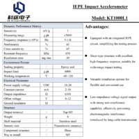 Accéléromètre uniaxial haute résistance aux chocs IEPE, capteur d'accélération piézoélectrique uniaxial, transducteur de vibrations ICP ±5000g 5-11000Hz