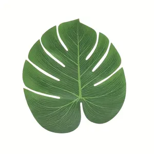 Artificial Palm Leave 13'' Big Leaf Luau Placemat Party Tropical Table Decor Hawaiian Leaves Decor Safari Leaf Decoration