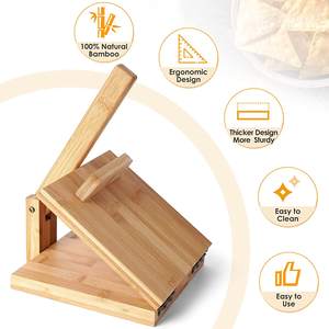 Prensa para Tortillas de Madera de 8 Pulgadas, Máquina para Hacer Tortillas de Bambú para Tortillas Mexicanas Caseras, Roti, Burritos, <span class=keywords><strong>Tacos</strong></span> - Product Image 3