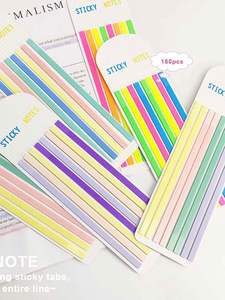 Transparent 160-Page Self-Adhesive PET Notepad Bookmarks Paper Reading Annotation Books with Index Tabs - Product Image 4