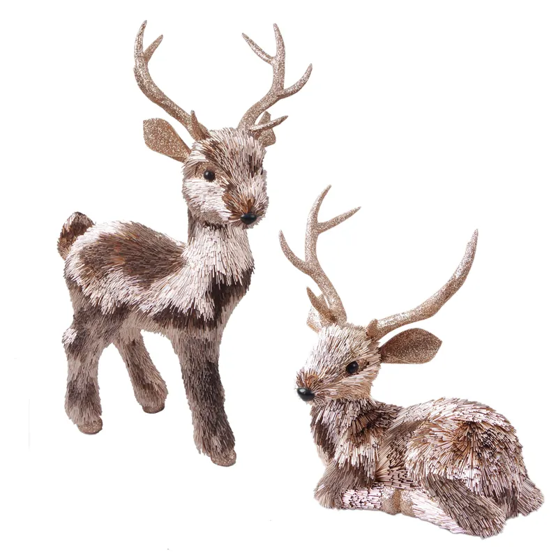 2022 christmas elk outdoor decoration lovely reindeer high quality handmade crafts