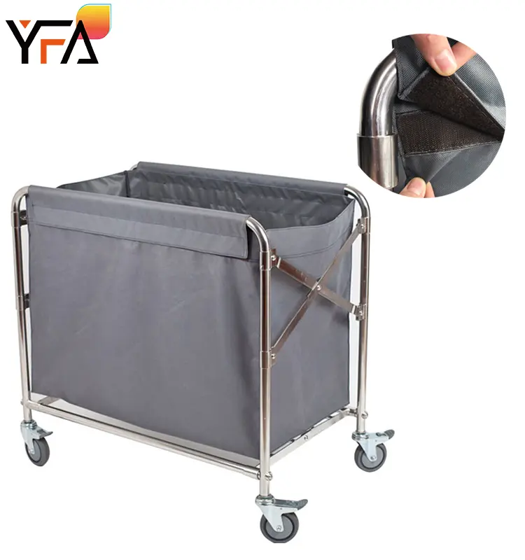 300L Folding linen cart,wheeled laundry basket, with sorting and storing clothes in hotels/resorts, bearing capacity is 200kg