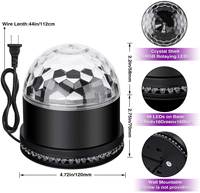 Luces de Discoteca LED RGB de 9W con Control de Sonido, Mini Luces de Fiesta para DJ, Bola Mágica, Venta al Por Mayor