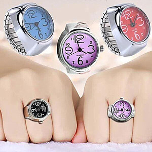 <span class=keywords><strong>Relojes</strong></span> de anillo, <span class=keywords><strong>relojes</strong></span> de anillo de dedo de cuarzo redondos de banda elástica de ESFERA DE FÁBRICA DE <span class=keywords><strong>China</strong></span> - Product Image 1