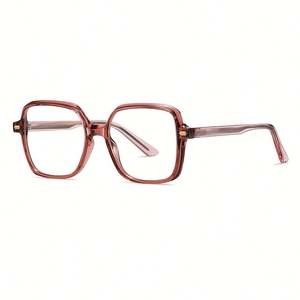 Vente en gros de lunettes de vue carrées pour femmes en TR90, montures en acétate, grandes montures, anti-lumière bleue - Product Image 6