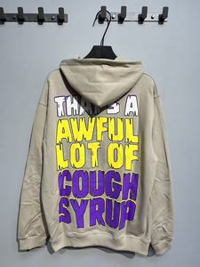 Sudaderas con Capucha de Algodón Grueso de Alta Calidad con Estampado 'THAT'S A AWFUL LOT OF COUGH SYRUP', Sudaderas Extra Grandes Personalizadas para Hombre - Product Image 3