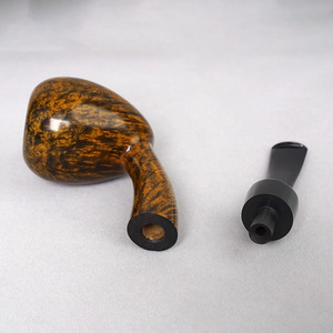 Handmade Bent Acorn Wood Tobacco Pipe Light Colored Glossy Surface Filter Smoking Accessory Personal Gift - Product Image 4