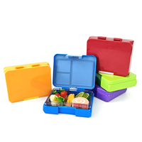 Boîte à bento mignonne et étanche pour enfants et adultes, conteneur à lunch durable sans BPA, 3 compartiments, compatible micro-ondes, matériau de qualité alimentaire