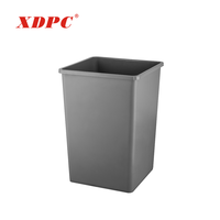 Poubelle en plastique pour hôtel, poubelle gris et carré de 35 et 50 gallons